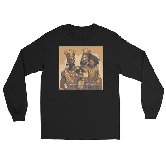 Meaning of Life Black Royal Family Long Sleeve - Bold Black Apparel