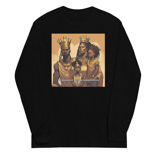Meaning of Life Black Royal Family Long Sleeve - Bold Black Apparel