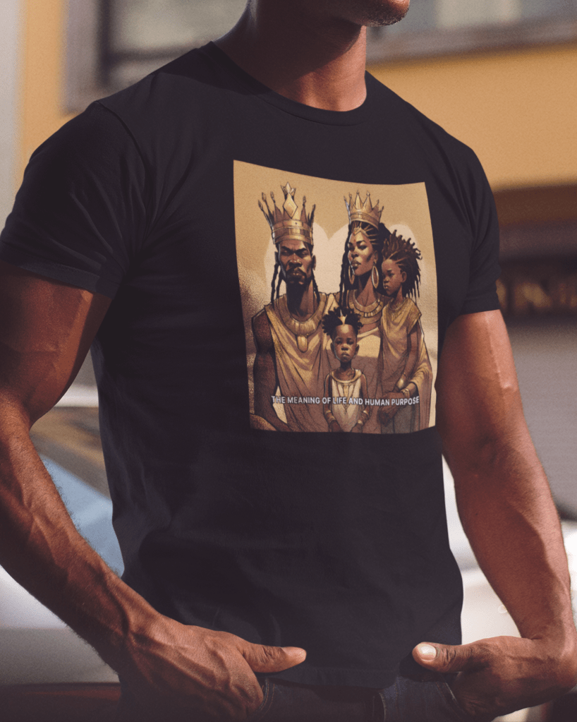 Meaning of Life Black Royal Family T-Shirt - Bold Black Apparel