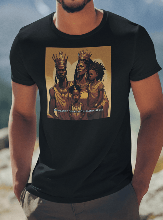 Meaning of Life Black Royal Family T-Shirt - Bold Black Apparel