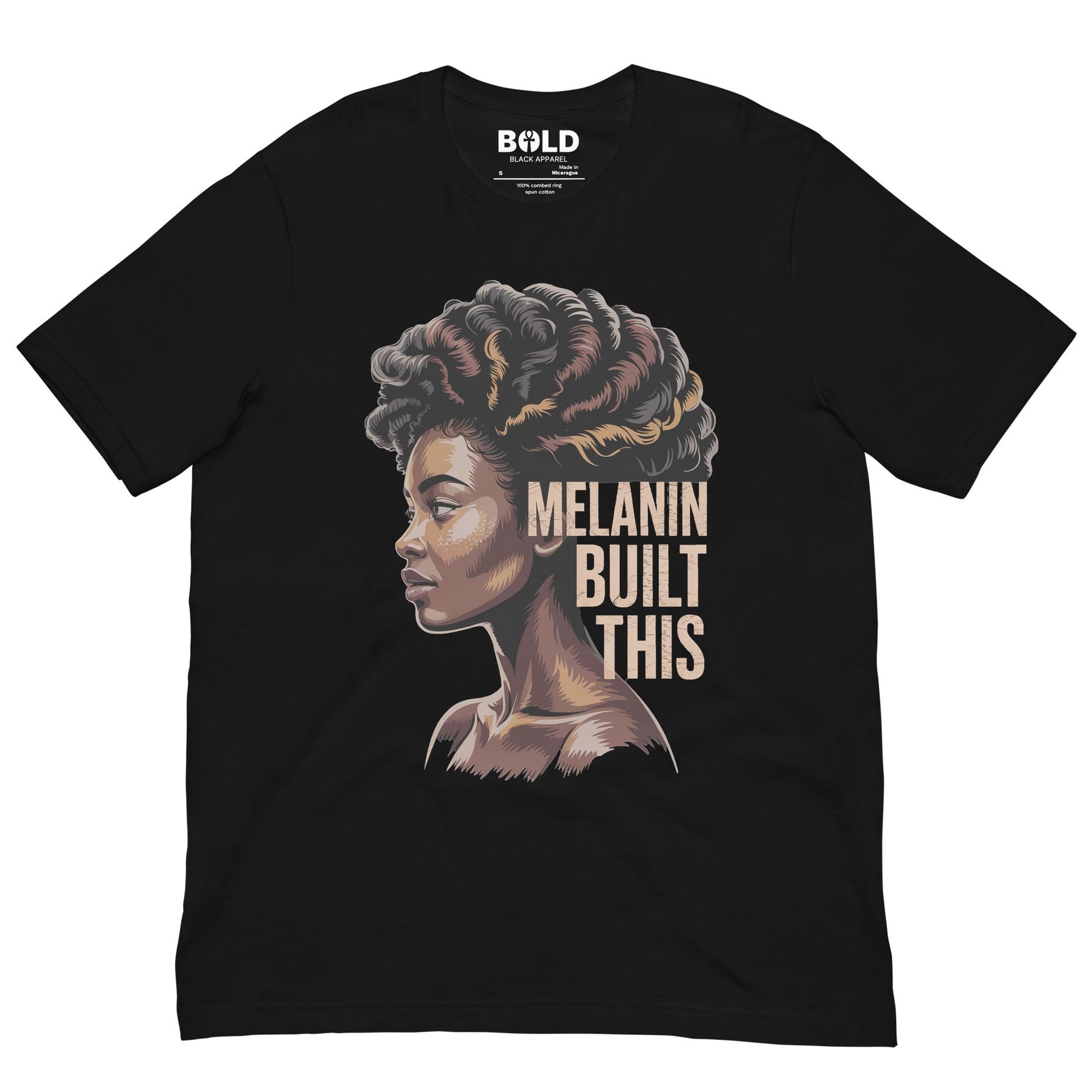 Melanin Built This T-Shirt - Bold Black Apparel