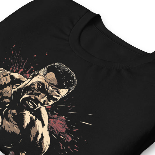 Mike Tyson Boxing in Action T-Shirt - Bold Black Apparel