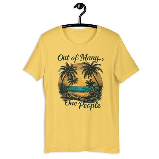 Out of Many, One People Jamaica T-Shirt - Bold Black Apparel