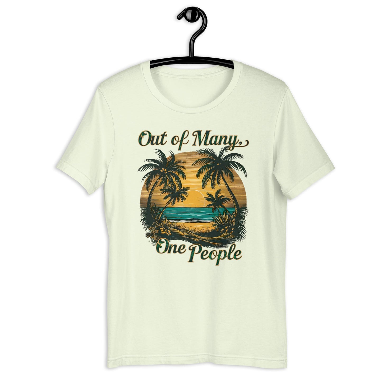 Out of Many, One People Jamaica T-Shirt - Bold Black Apparel
