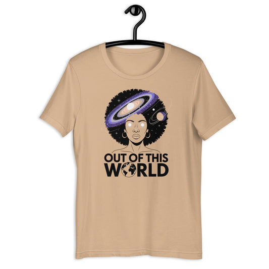 Out of This World Galaxy Afro T-Shirt - Bold Black Apparel