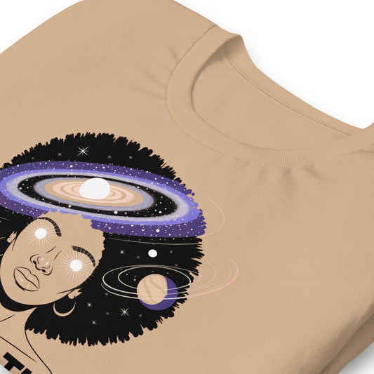 Out of This World Galaxy Afro T-Shirt - Bold Black Apparel