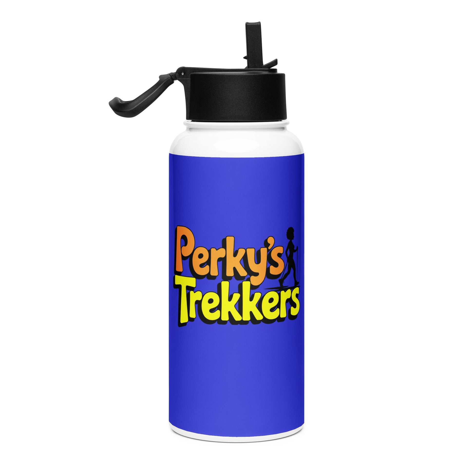 Perky's Trekkers Stainless Steel Water Bottle - Bold Black Apparel