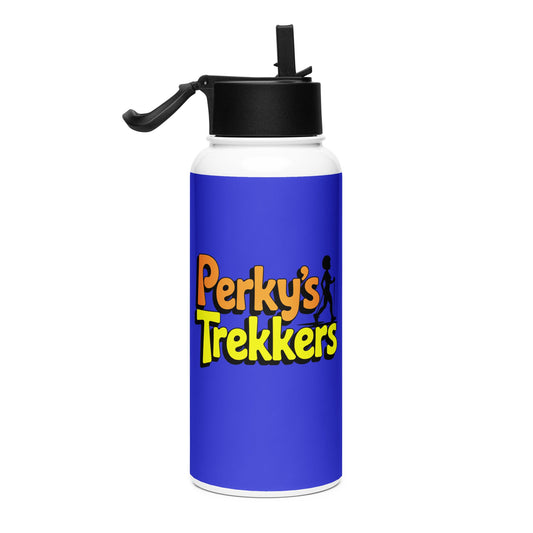 Perky's Trekkers Stainless Steel Water Bottle - Bold Black Apparel