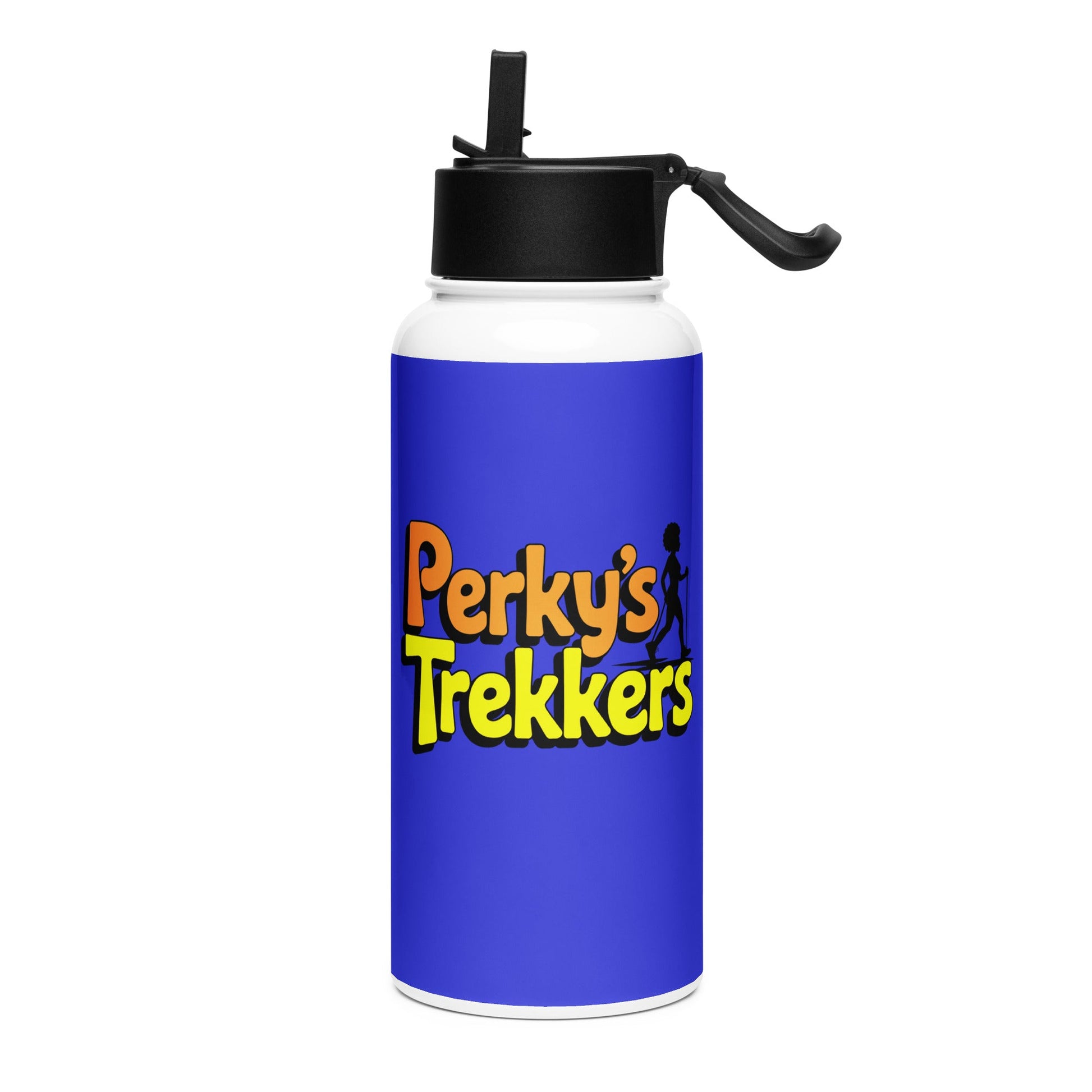 Perky's Trekkers Stainless Steel Water Bottle - Bold Black Apparel