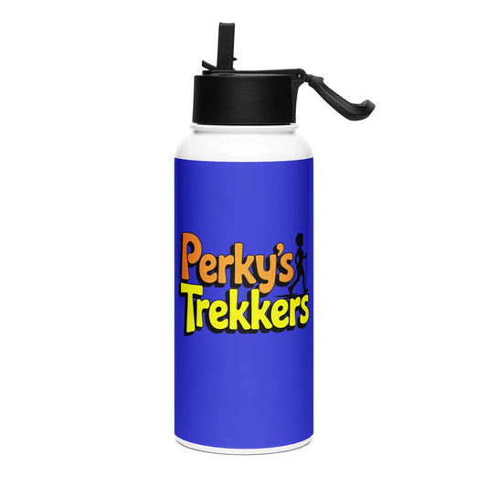 Perky's Trekkers Stainless Steel Water Bottle - Bold Black Apparel