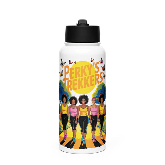 Perky's Trekkers Trail Stainless Steel Water Bottle - Bold Black Apparel