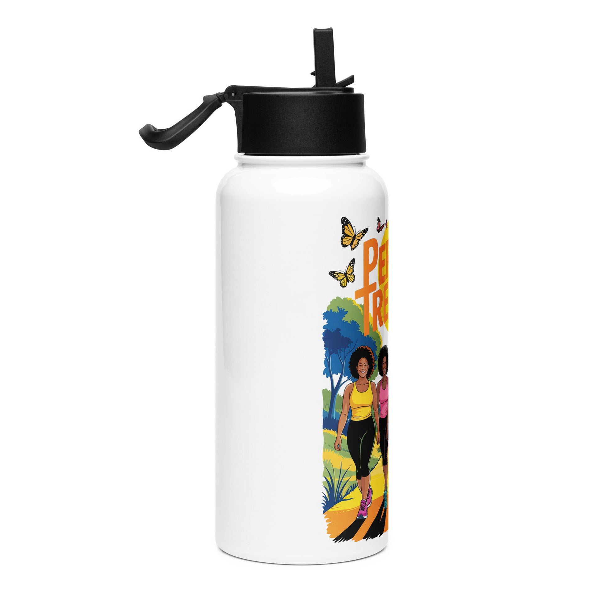 Perky's Trekkers Trail Stainless Steel Water Bottle - Bold Black Apparel