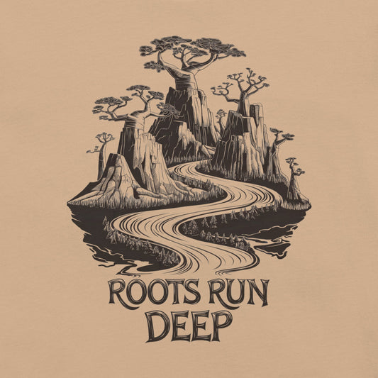 Roots Run Deep T-Shirt - Bold Black Apparel
