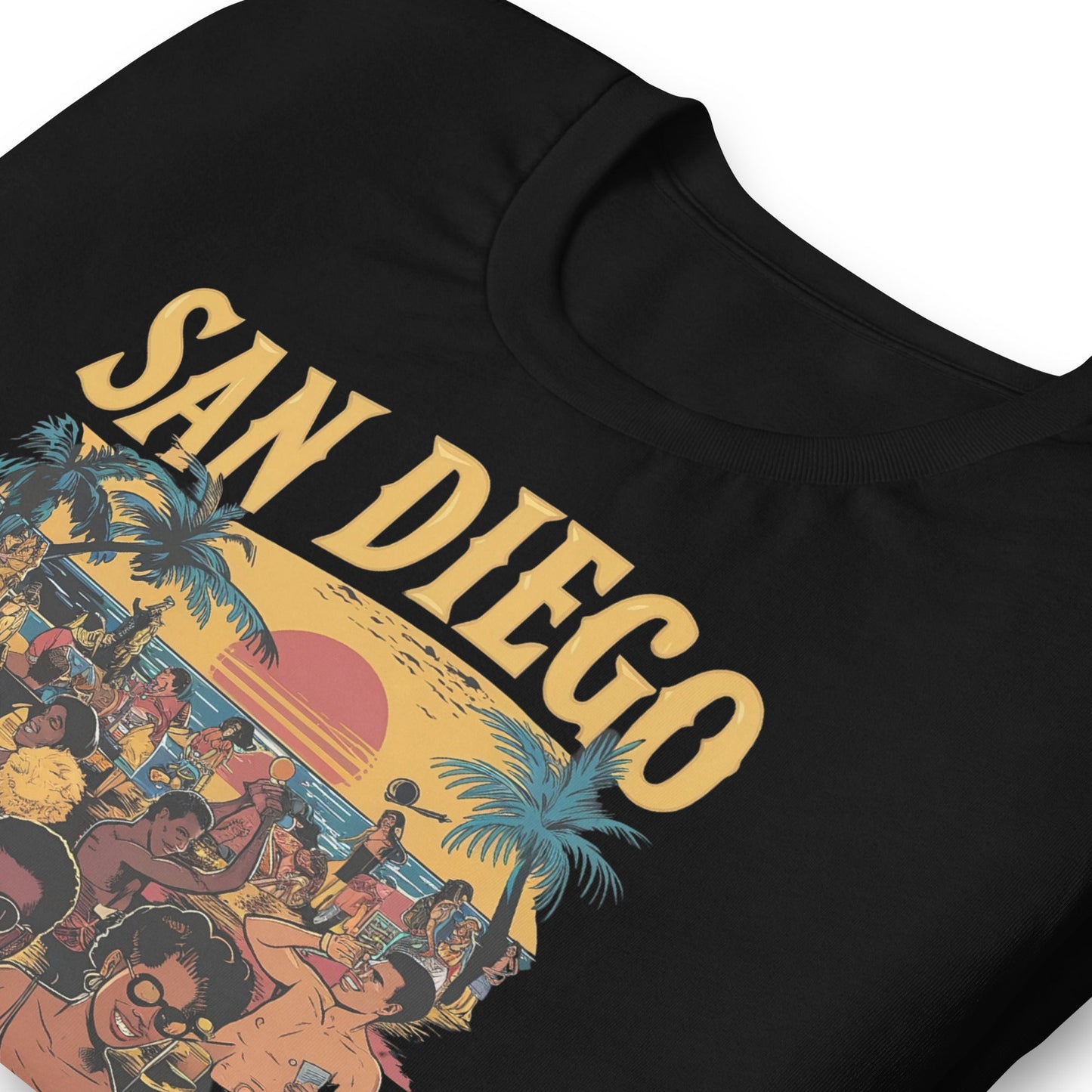 San Diego Beach Party T-Shirt - Bold Black Apparel