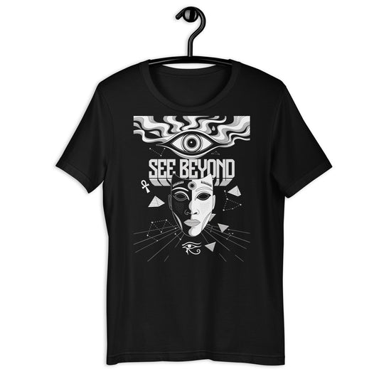 See Beyond Egypt T-Shirt - Bold Black Apparel