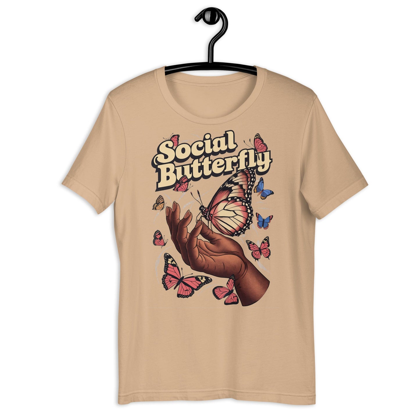 Social Butterfly T-Shirt - Bold Black Apparel