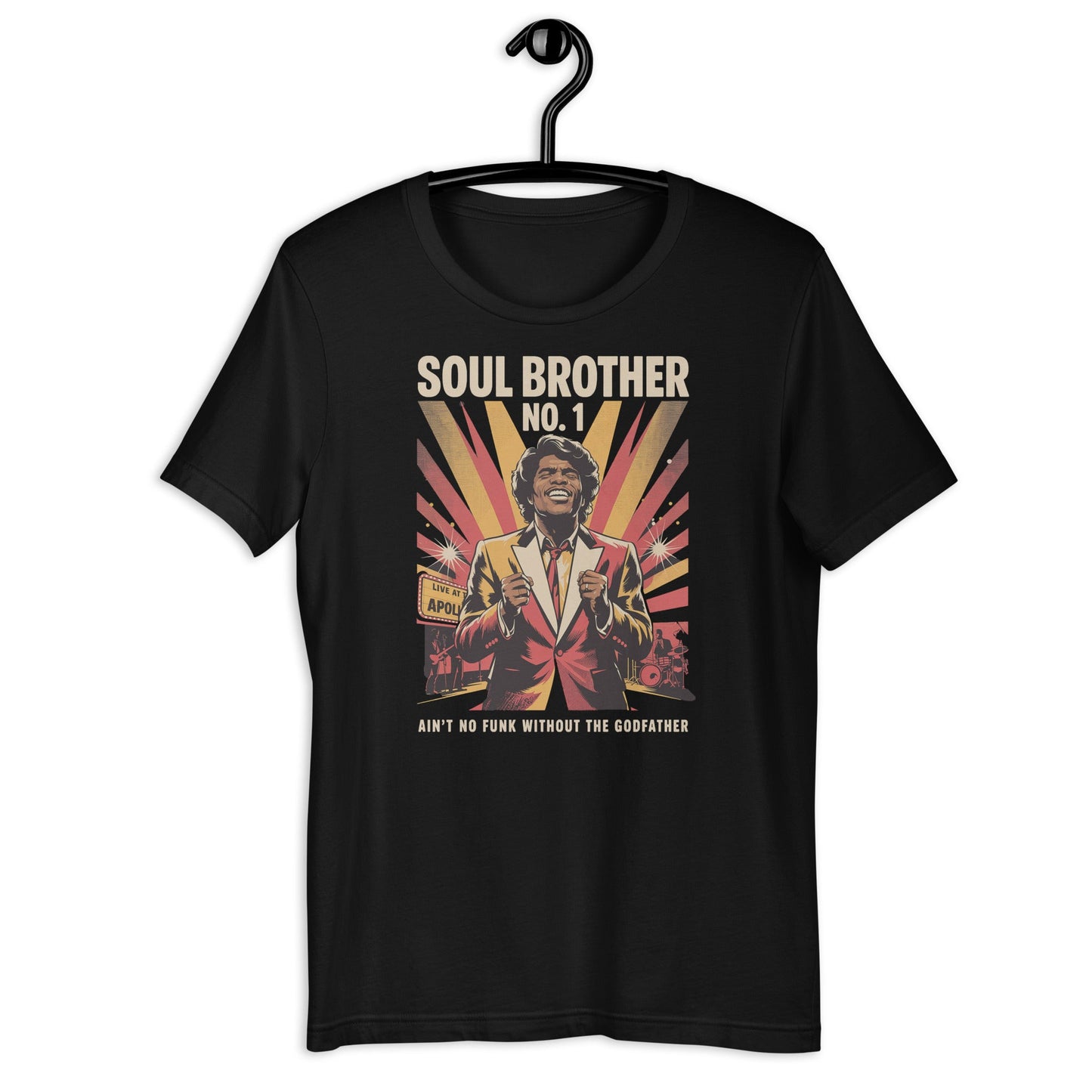 Soul Brother James Brown T-Shirt - Bold Black Apparel