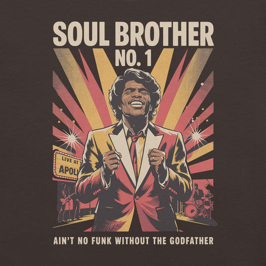 Soul Brother James Brown T-Shirt - Bold Black Apparel