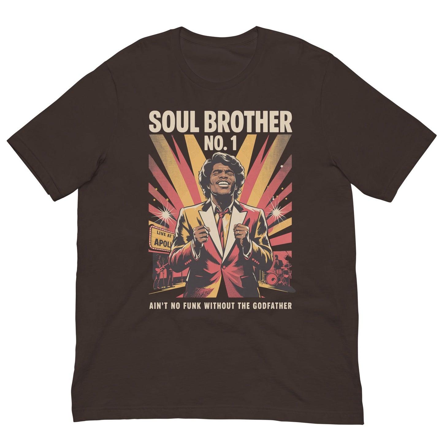 Soul Brother James Brown T-Shirt - Bold Black Apparel