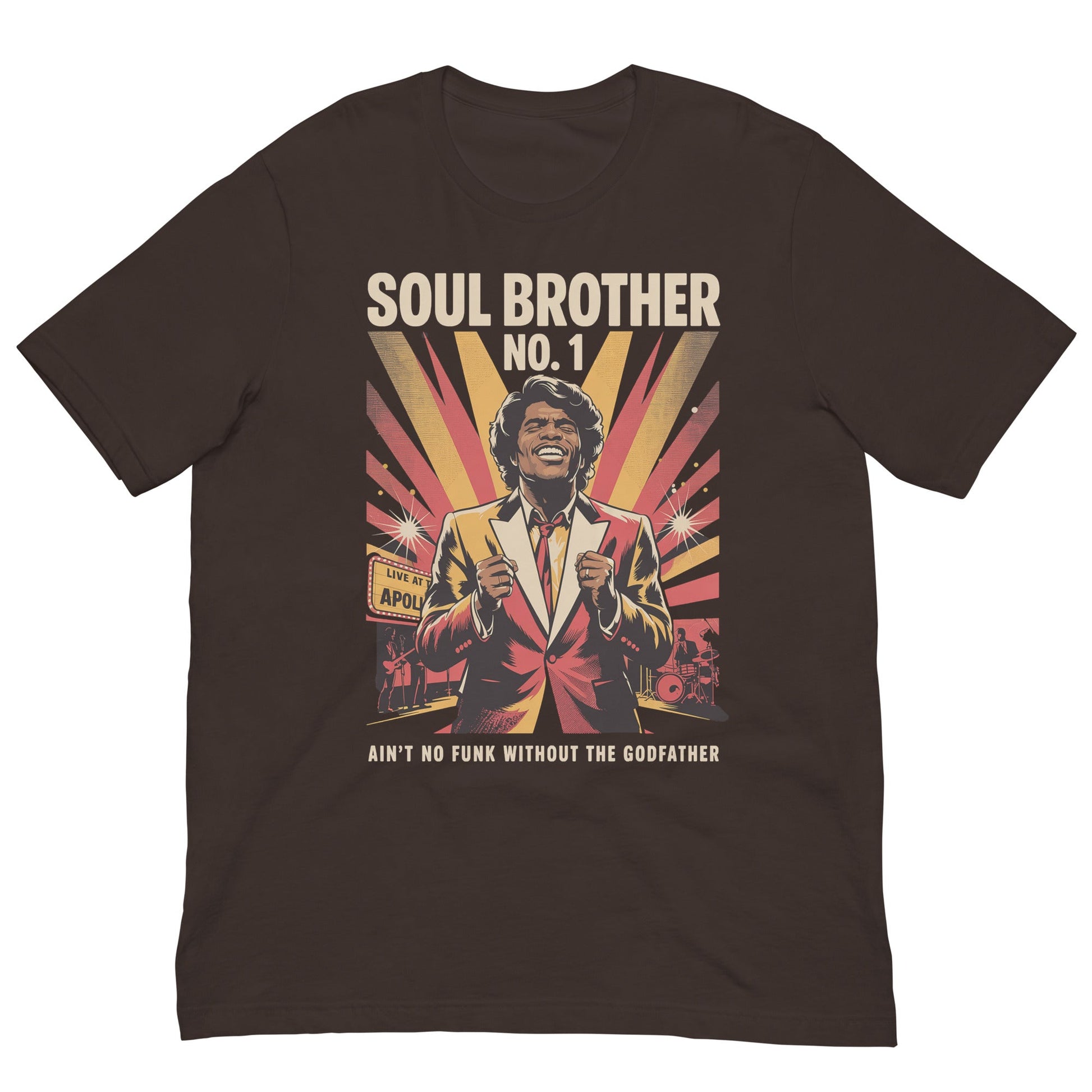 Soul Brother James Brown T-Shirt - Bold Black Apparel