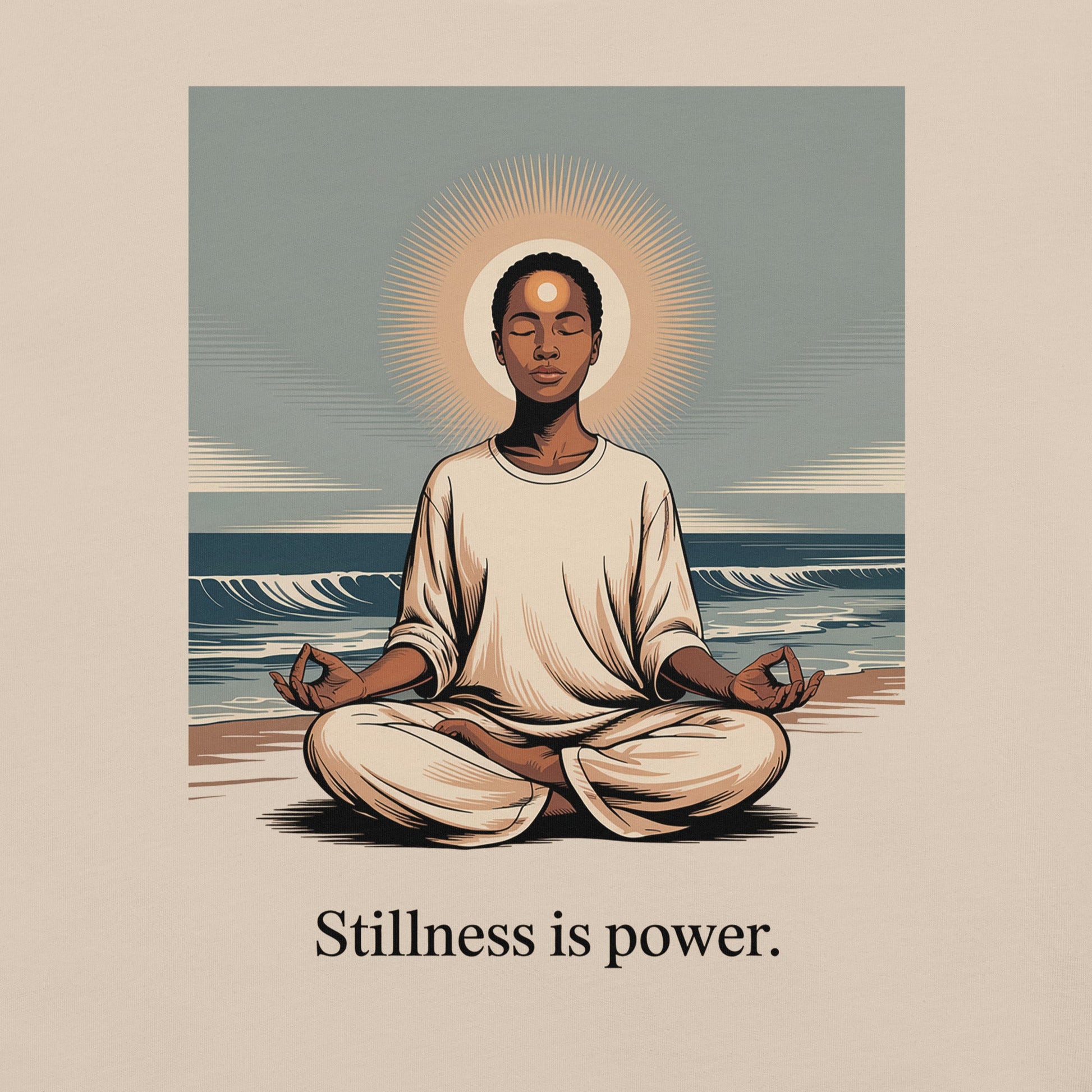Stillness is Power T-Shirt - Bold Black Apparel