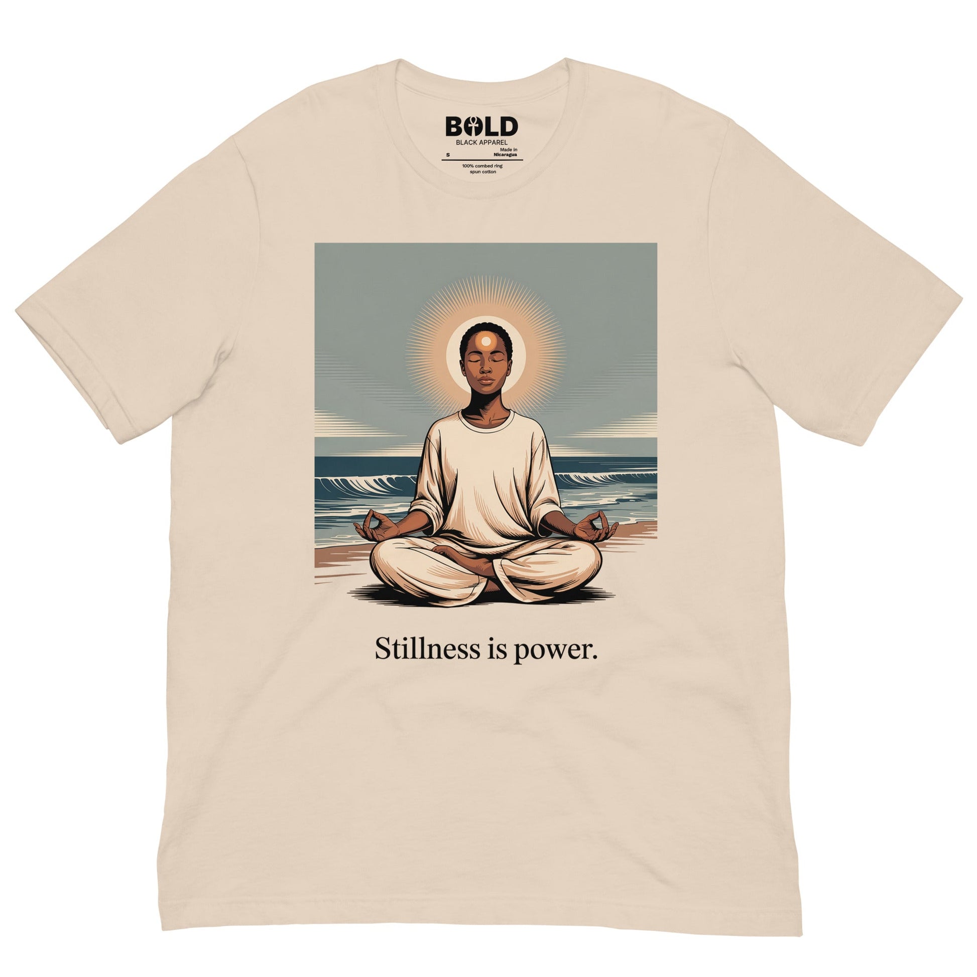 Stillness is Power T-Shirt - Bold Black Apparel