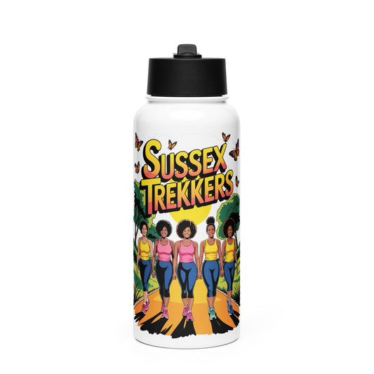 Sussex Trekkers Trail Stainless Steel Water Bottle - Bold Black Apparel