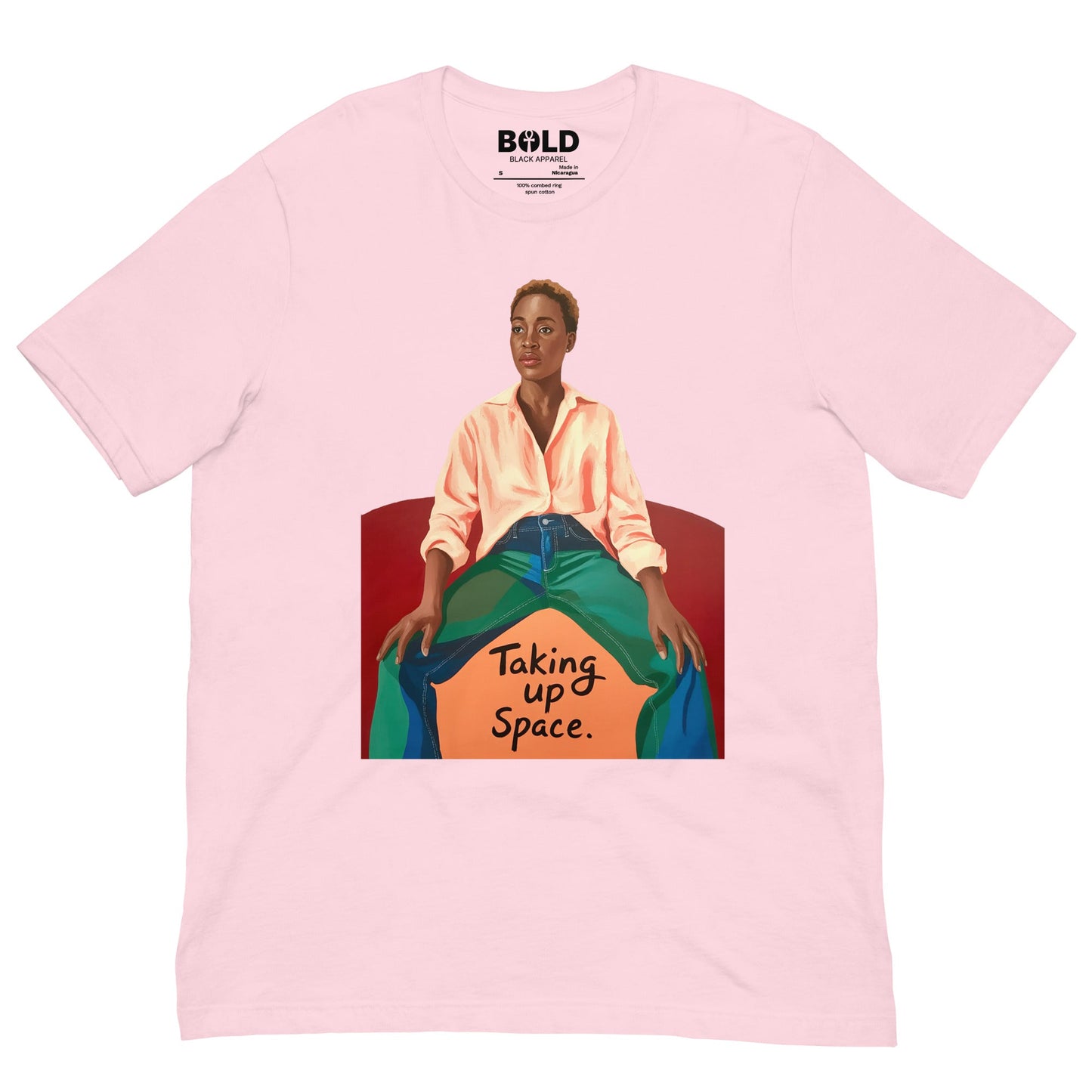 Taking Up Space T-Shirt - Bold Black Apparel