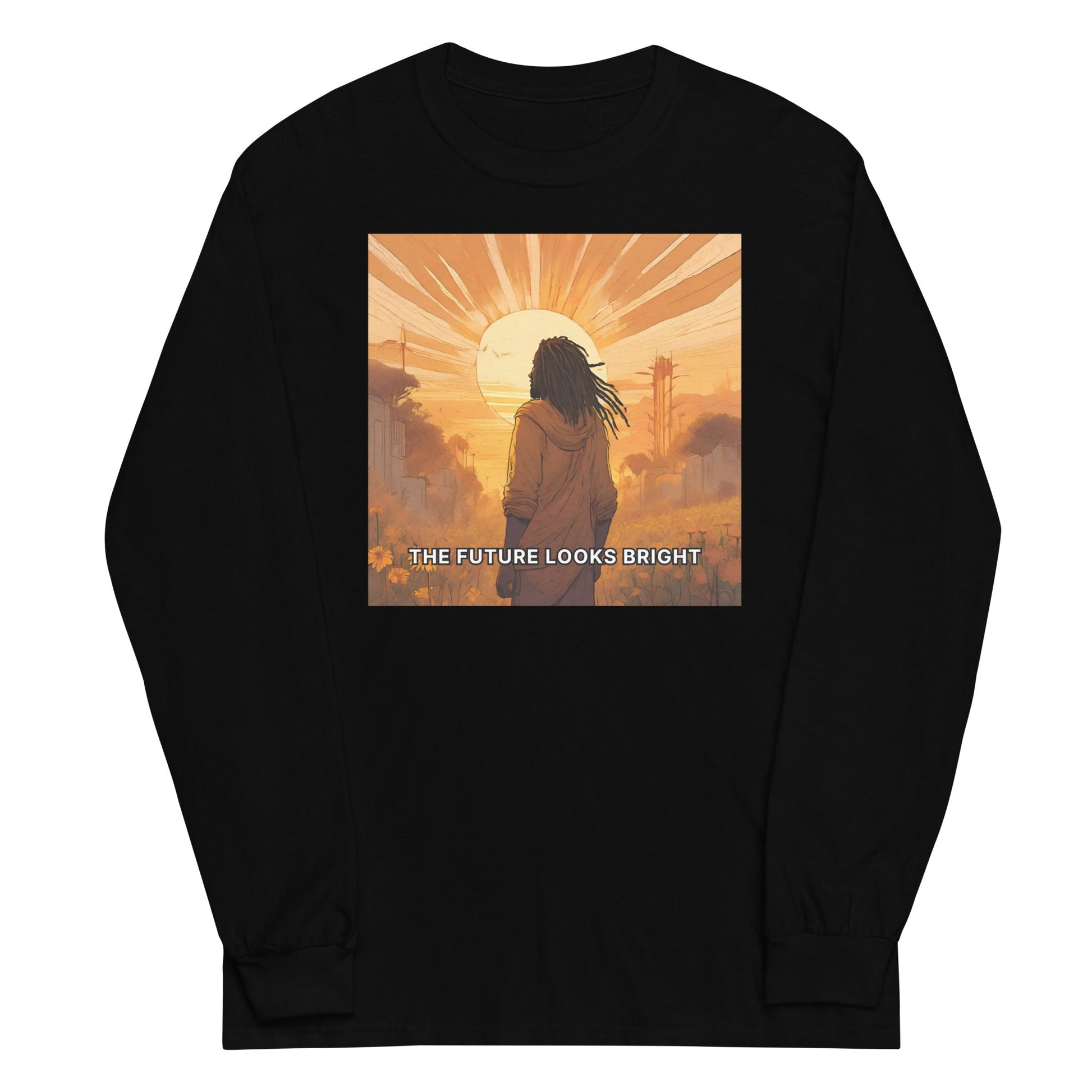 The Future Looks Bright 2 Long Sleeve - Bold Black Apparel