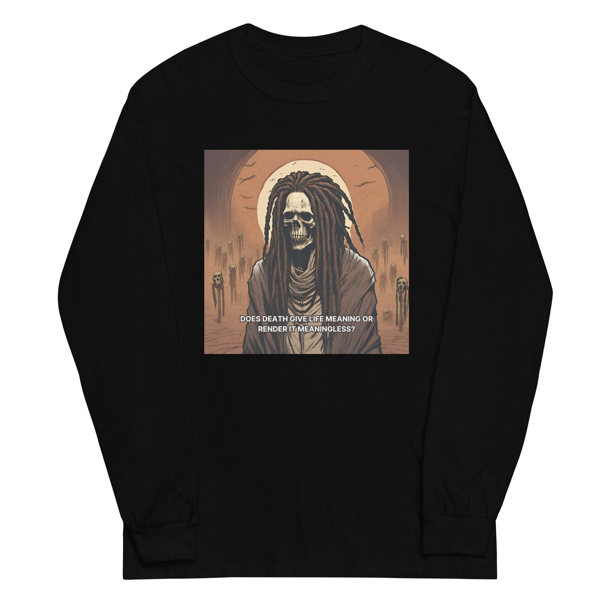 The Philosophy of Death & Mortality Long Sleeve - Bold Black Apparel
