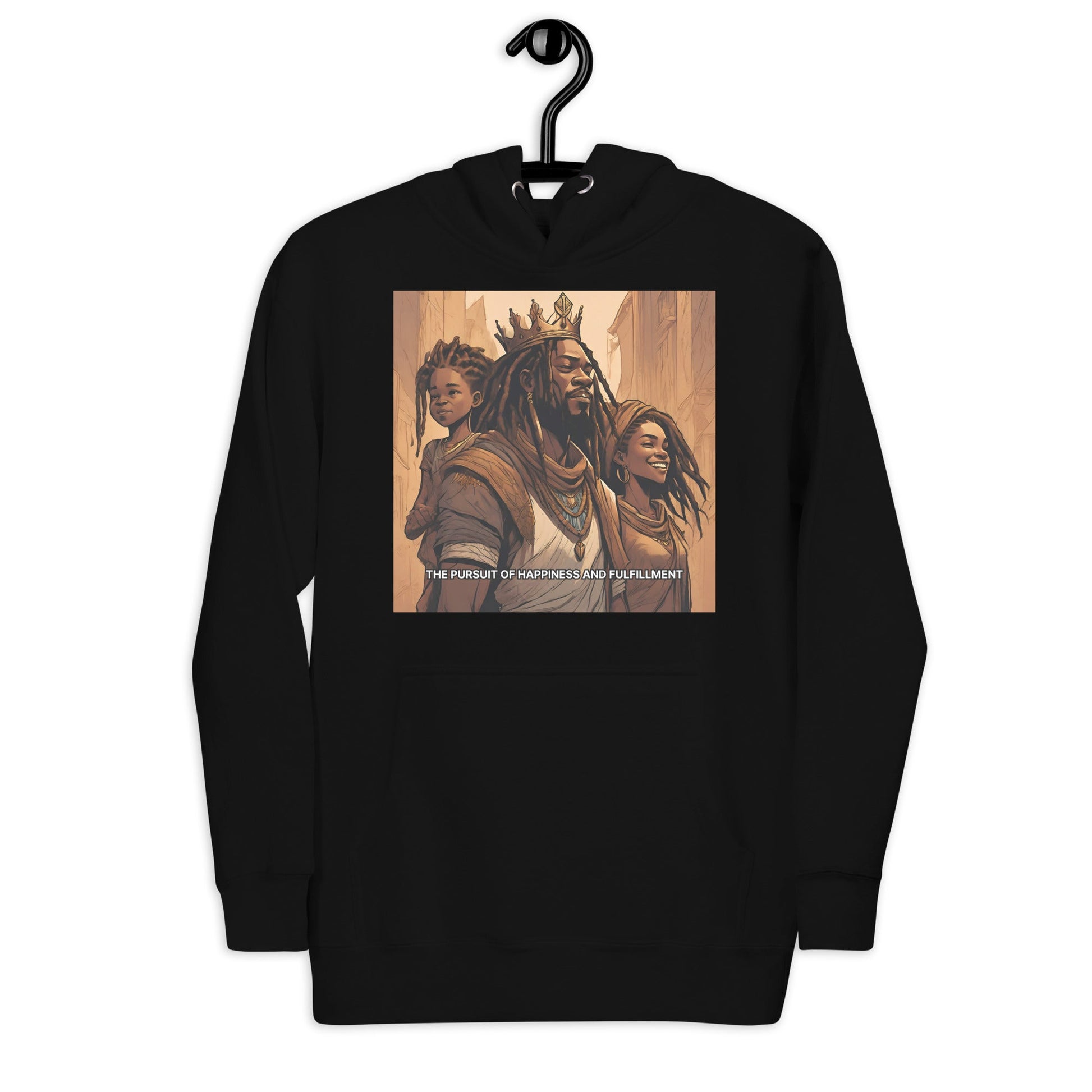 The Pursuit of Happiness & Fulfillment Premium Hoodie - Bold Black Apparel