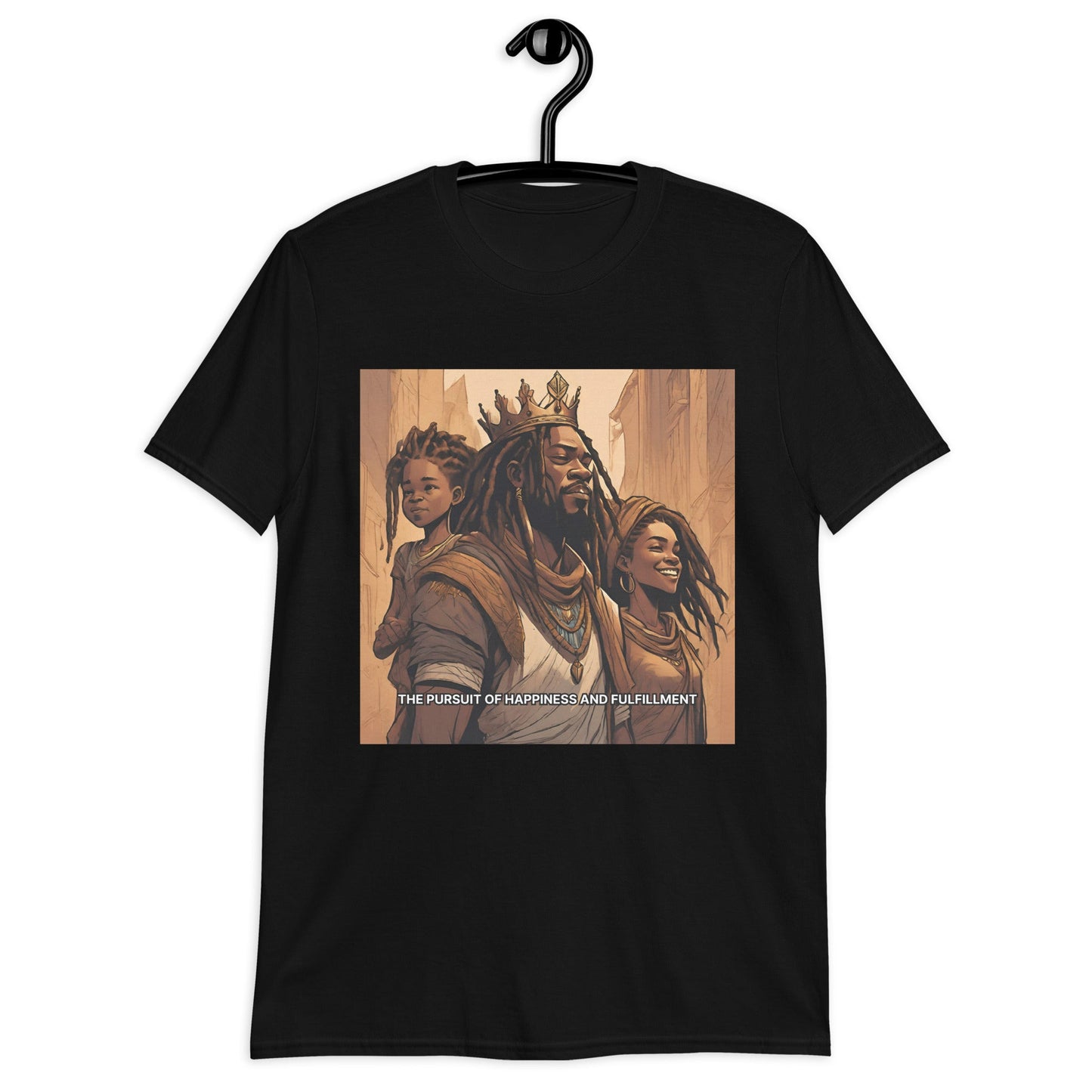 The Pursuit of Happiness & Fulfillment T-Shirt - Bold Black Apparel