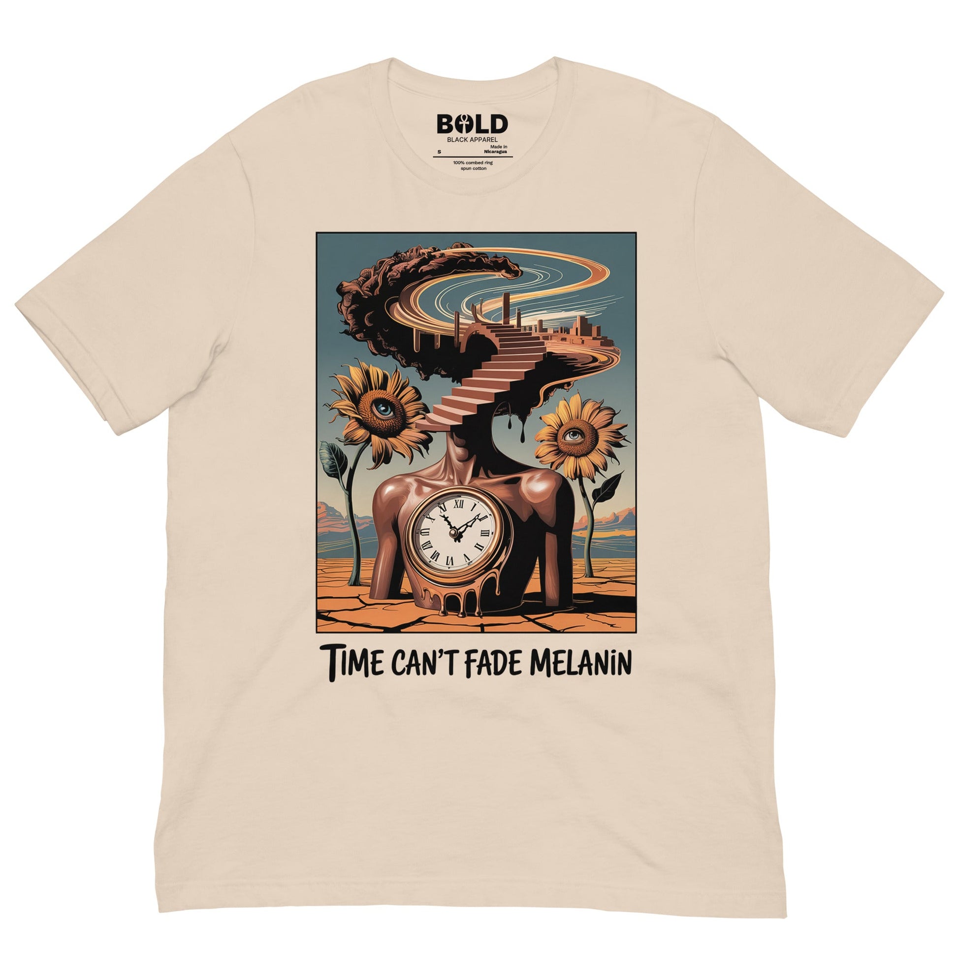 Time Can't Fade Melanin T-Shirt - Bold Black Apparel