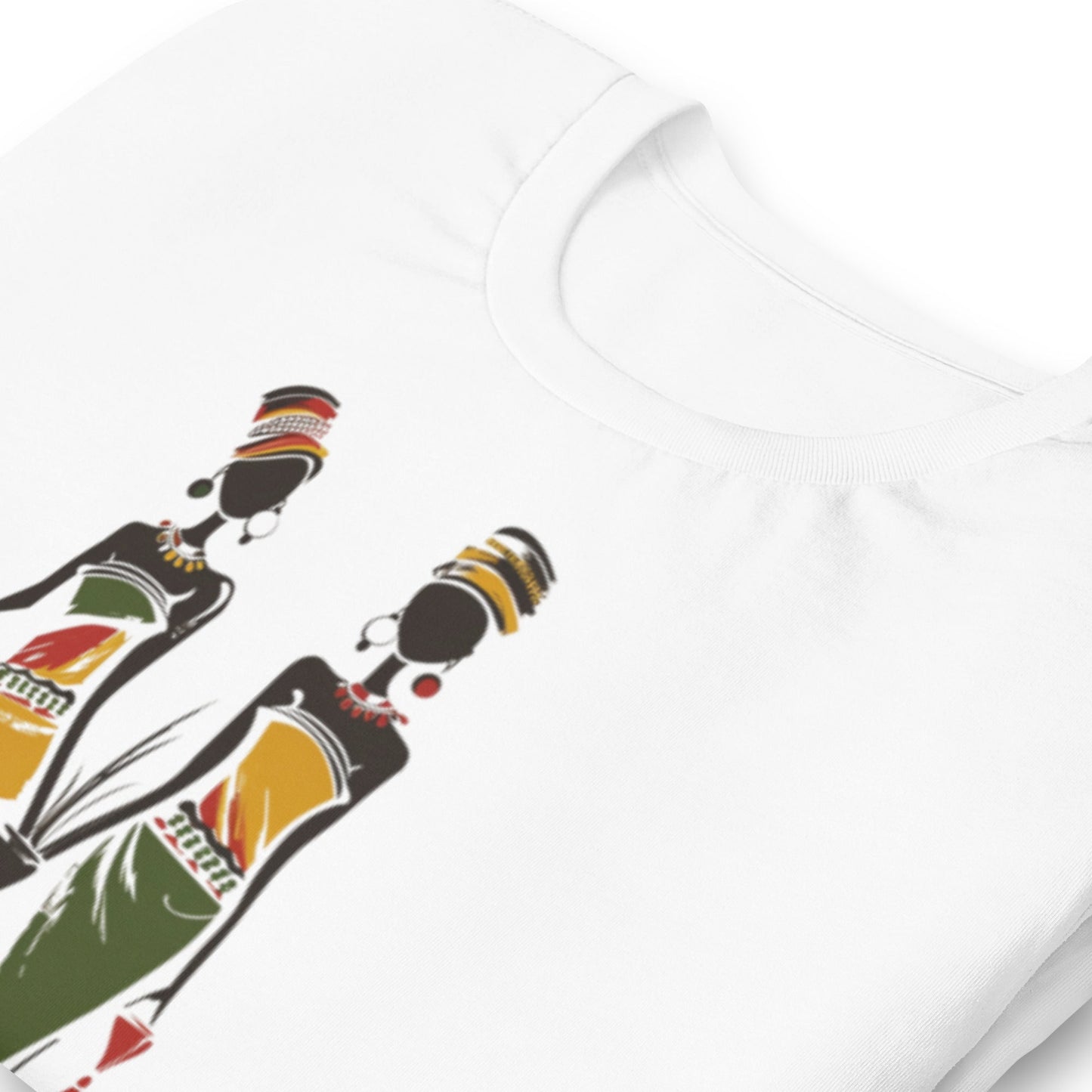 Traditional African Women Abstract Art T-Shirt - Bold Black Apparel
