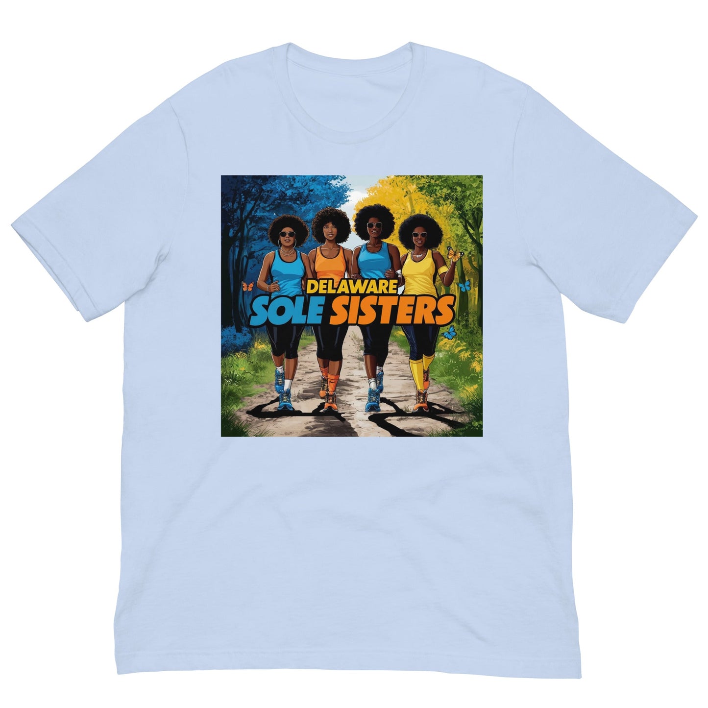 Unisex Delaware Sole Sisters Chill T-Shirt - Bold Black Apparel