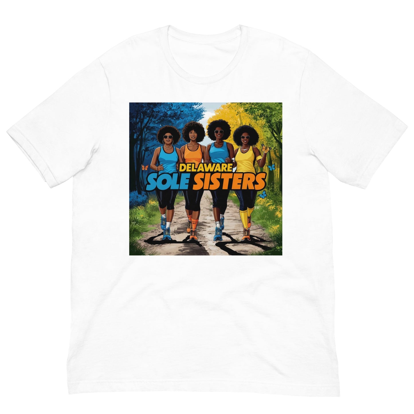 Unisex Delaware Sole Sisters Chill T-Shirt - Bold Black Apparel