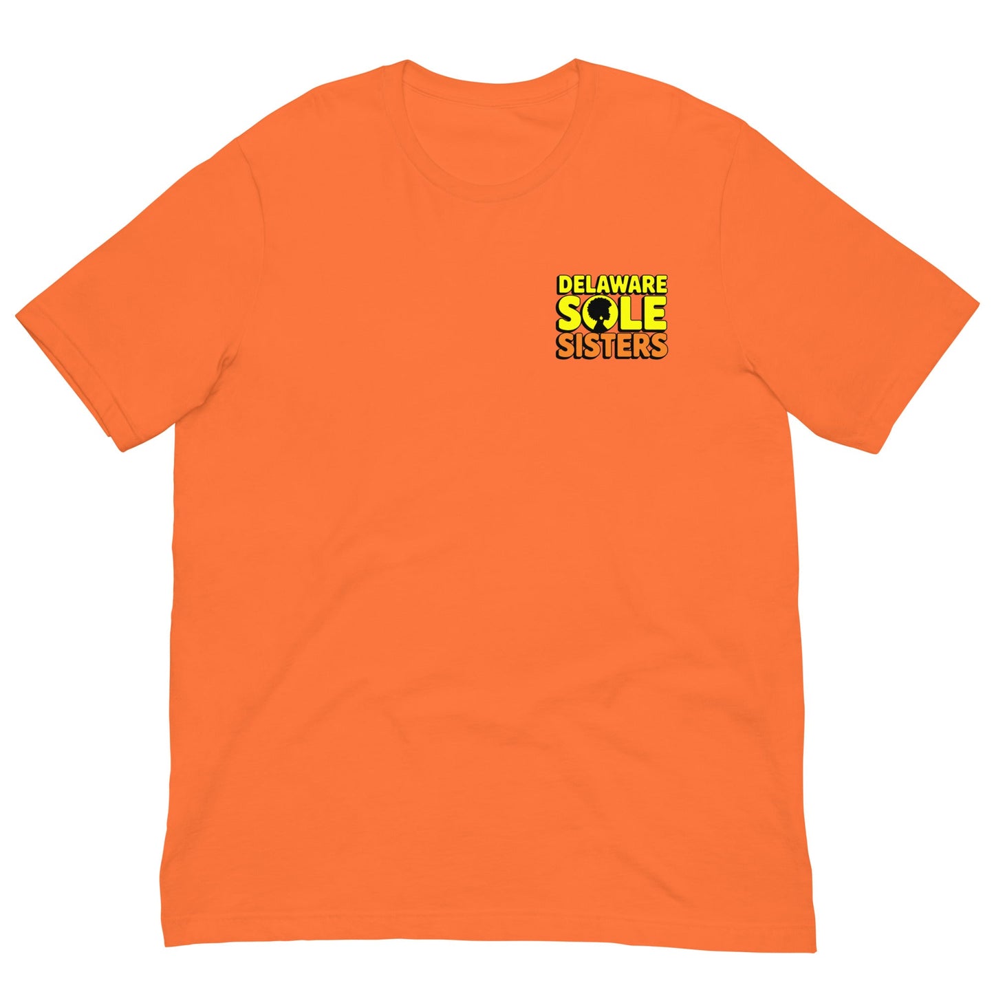 Unisex Delaware Sole Sisters Text T-Shirt - Bold Black Apparel