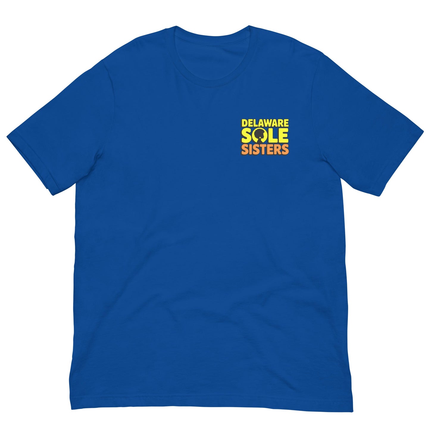 Unisex Delaware Sole Sisters Text T-Shirt - Bold Black Apparel