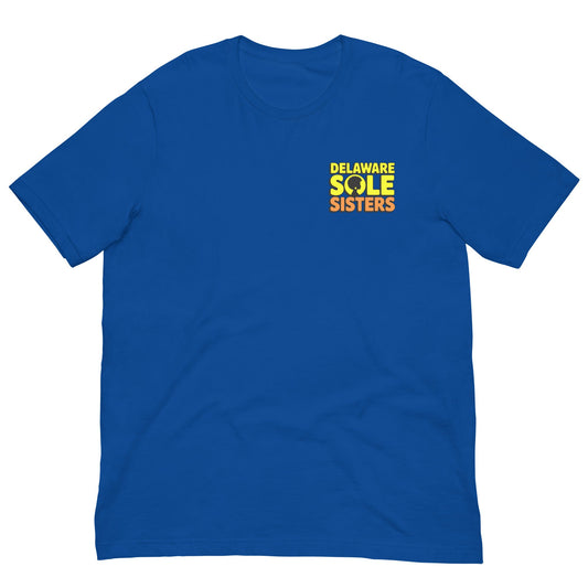 Unisex Delaware Sole Sisters Text T-Shirt - Bold Black Apparel