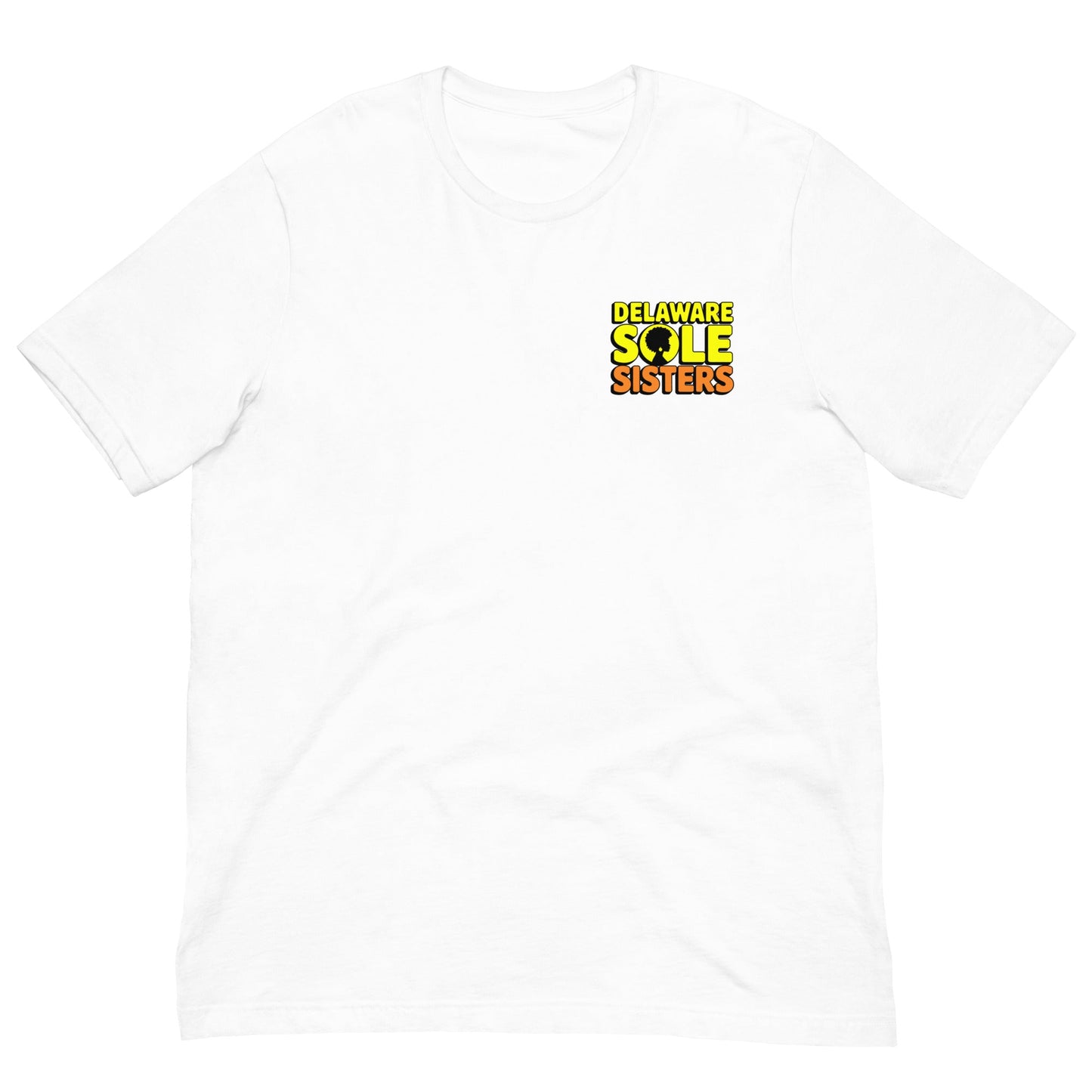 Unisex Delaware Sole Sisters Text T-Shirt - Bold Black Apparel
