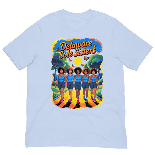 Unisex Delaware Sole Sisters Trail T-Shirt - Bold Black Apparel