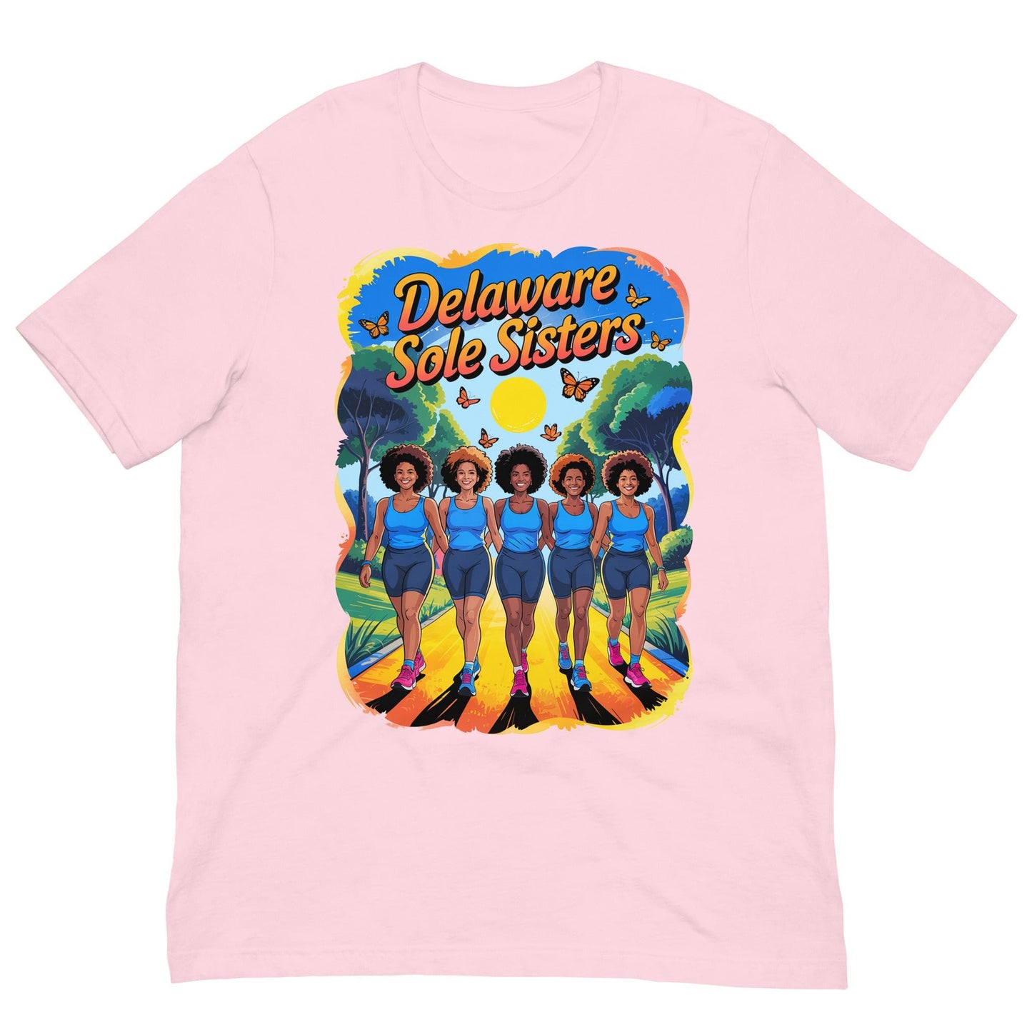 Unisex Delaware Sole Sisters Trail T-Shirt - Bold Black Apparel