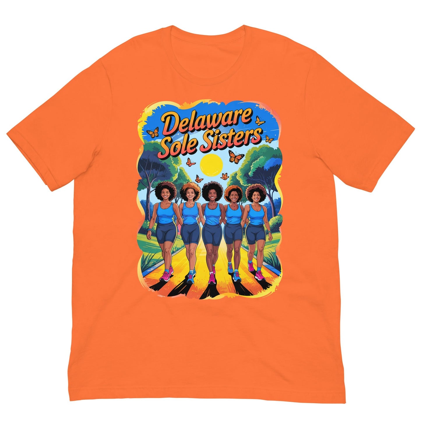 Unisex Delaware Sole Sisters Trail T-Shirt - Bold Black Apparel