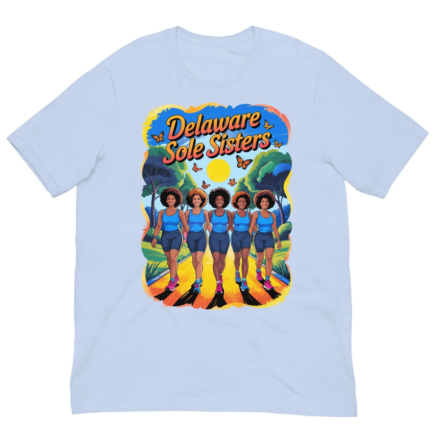 Unisex Delaware Sole Sisters Trail T-Shirt - Bold Black Apparel