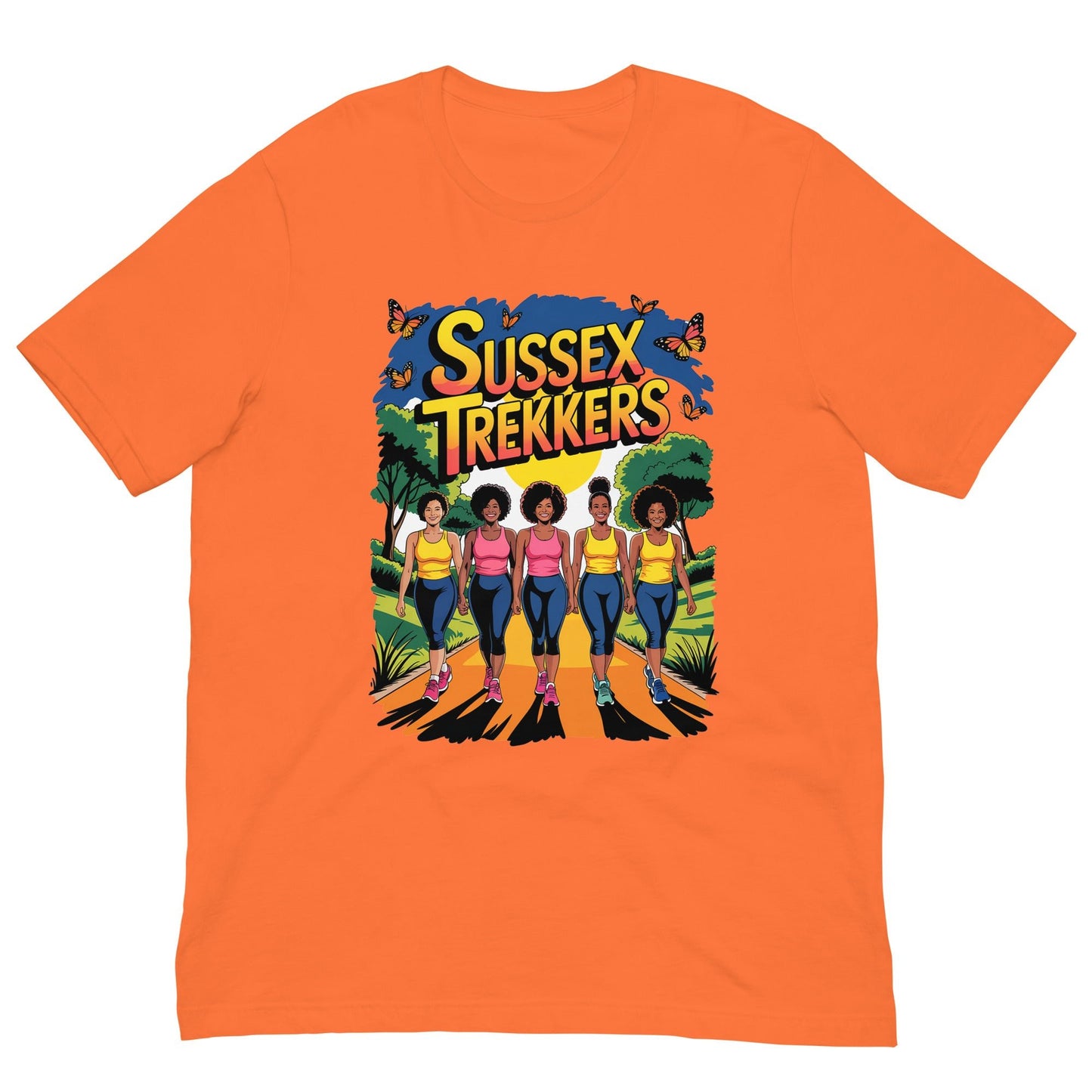 Unisex Sussex Trekkers T-Shirt - Bold Black Apparel