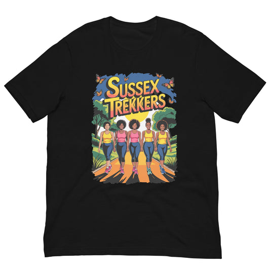 Unisex Sussex Trekkers T-Shirt - Bold Black Apparel