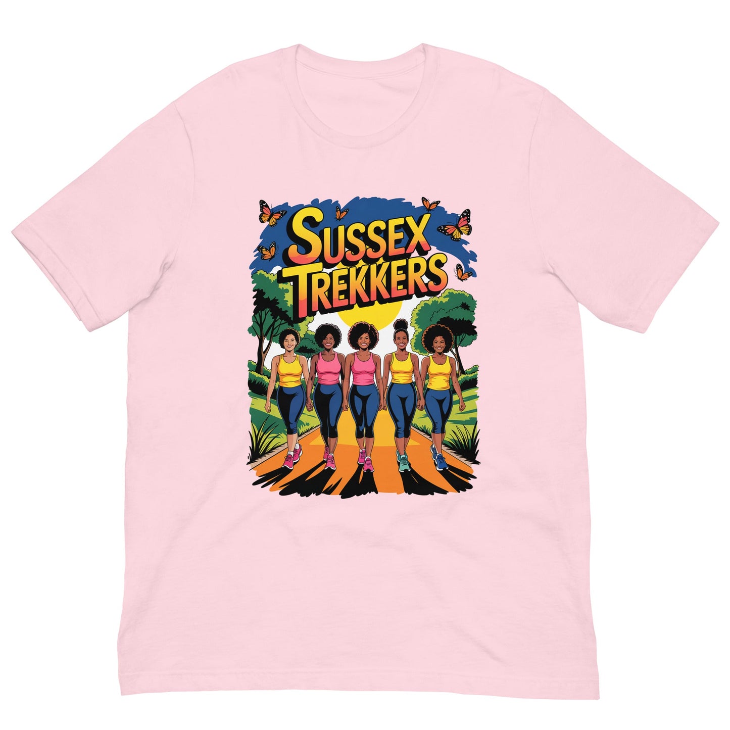 Unisex Sussex Trekkers T-Shirt - Bold Black Apparel