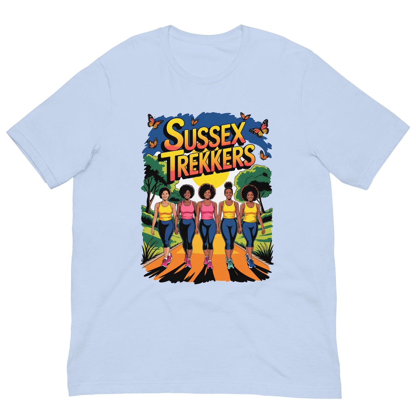 Unisex Sussex Trekkers T-Shirt - Bold Black Apparel