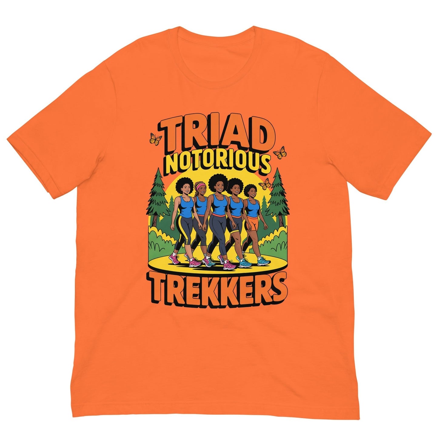 Unisex Triad Notorious Trekkers Hike T-Shirt - Bold Black Apparel
