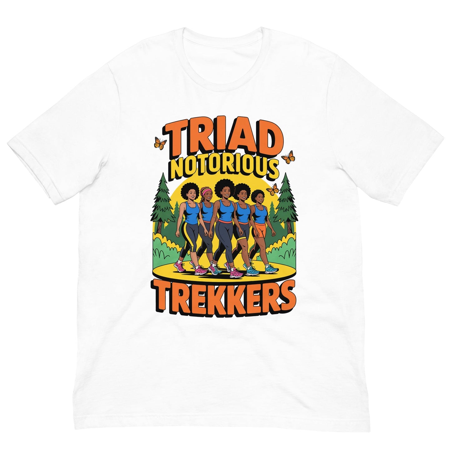 Unisex Triad Notorious Trekkers Hike T-Shirt - Bold Black Apparel